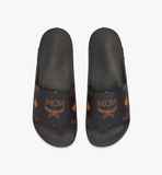  Dép Nữ MCM Maxi Visetos Slides 'Black Orange' 