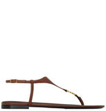  Dép Nữ Saint Laurent Cassandra Sandals 'Brown' 