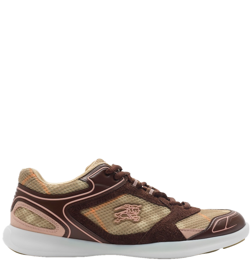  Giày Nam Burberry Check Matrix Sport Sneakers 'Broom' 