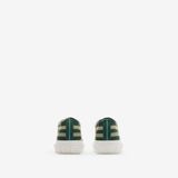  Giày Nam Burberry Check Nylon Blend Sneakers 'Leaf' 
