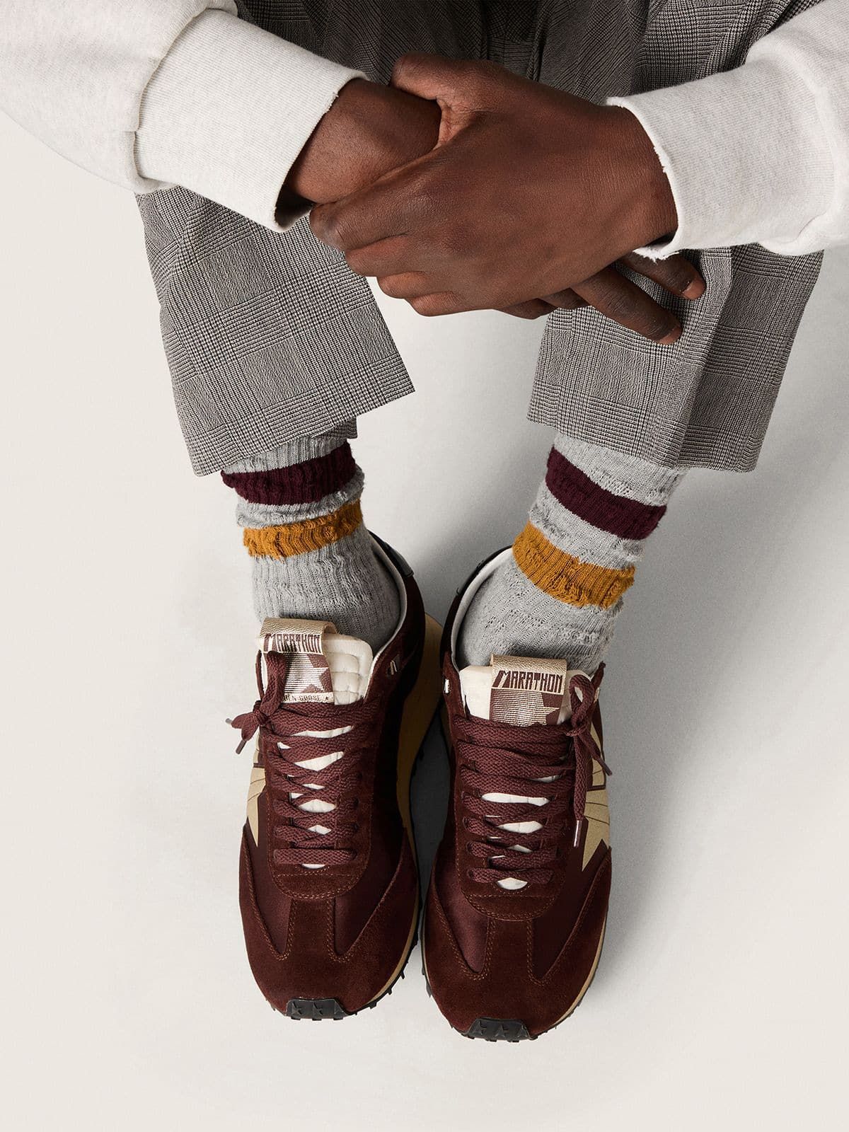  Giày Nam Golden Goose Marathon 'Brown' 
