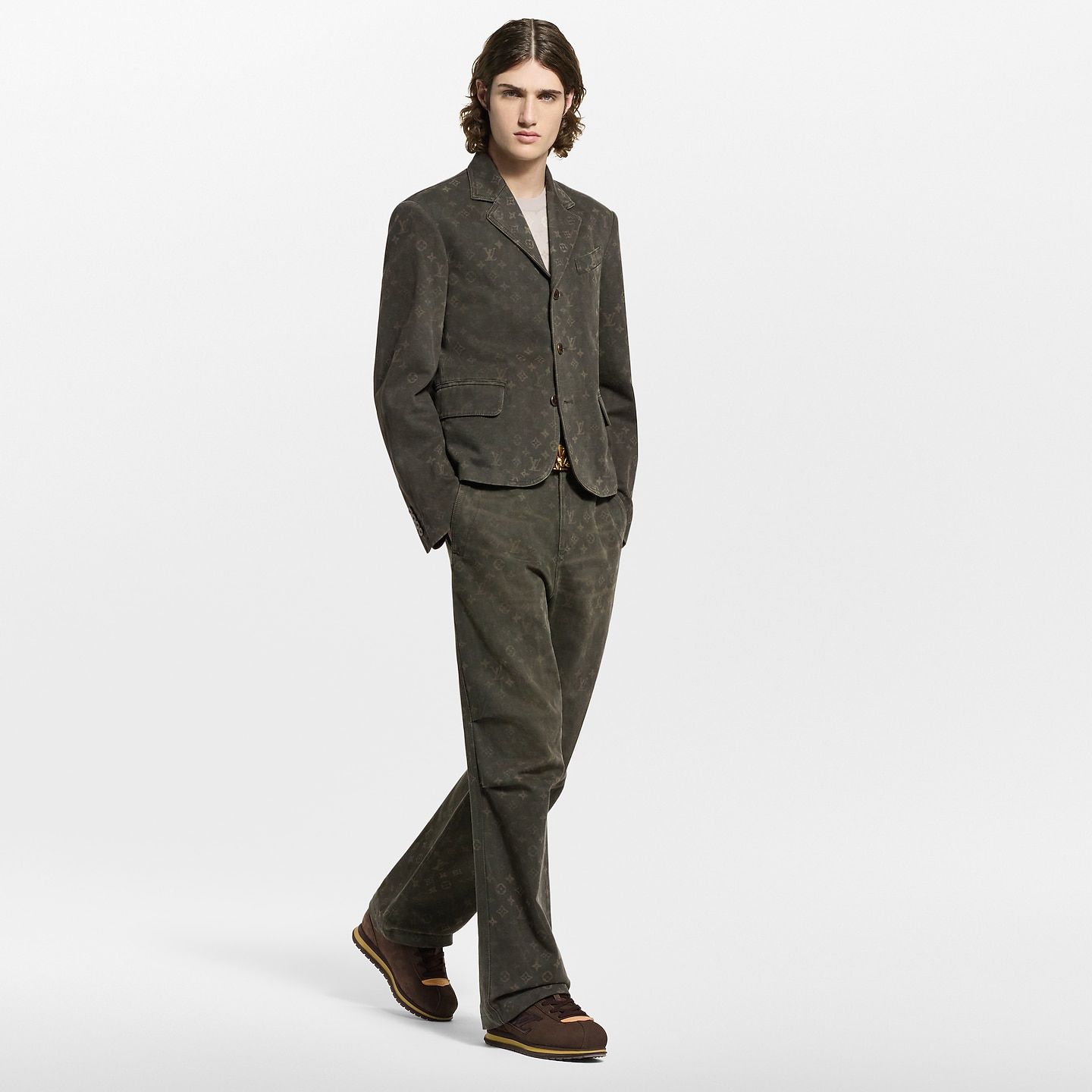  Giày Nam Louis Vuitton LV Buttersoft Trainers 'Brown' 