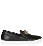  Giày Versace Black Leather Slip On 'Black' 