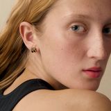  Khuyên Tai Nữ Hermes Mini Pop H 'Noir Rose Gold' 