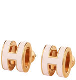  Khuyên Tai Nữ Hermes Mini Pop H 'Rose Dragée Gold' 