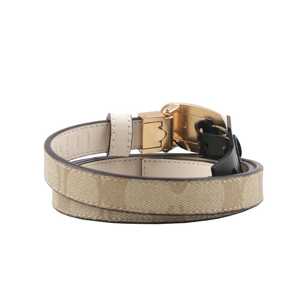  Thắt Lưng Nữ Coach Signature Buckle Belt 'Beige' 