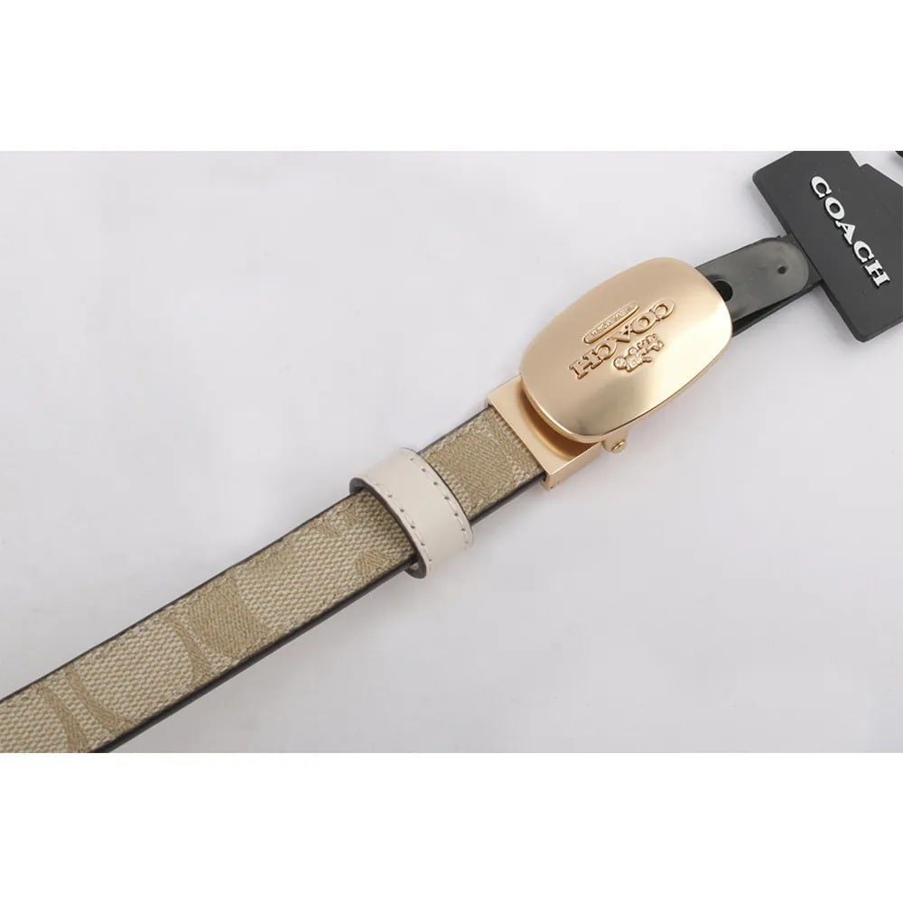  Thắt Lưng Nữ Coach Signature Buckle Belt 'Beige' 
