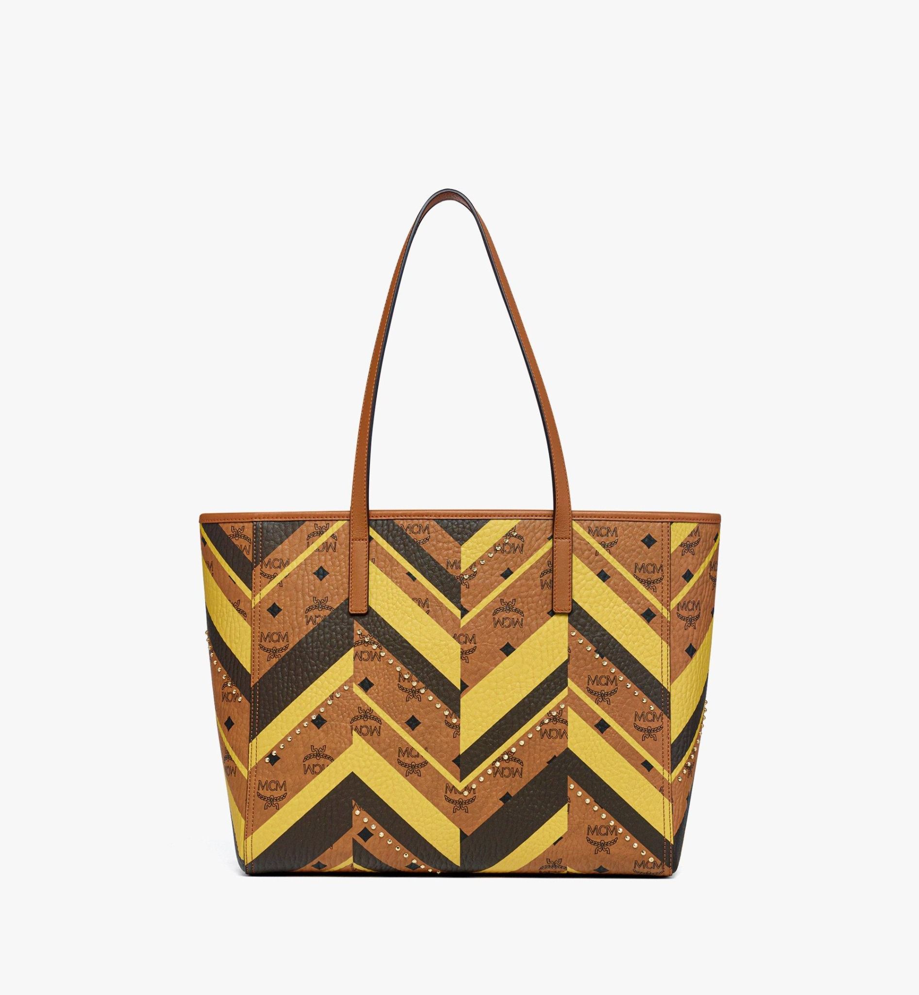  Túi MCM Studded Toni Top-Zip Shopper 'Cognac' 