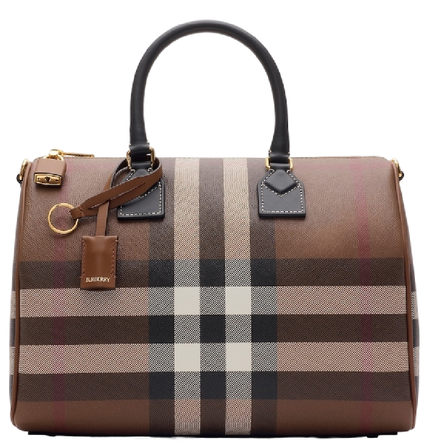  Túi Nữ Burberry Medium Check Bowling Bag 'Dark Brown' 