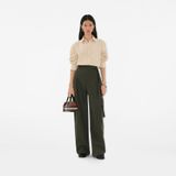  Túi Nữ Burberry Mini Check Bowling Bag 'Dark Brown' 
