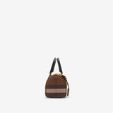  Túi Nữ Burberry Mini Check Bowling Bag 'Dark Brown' 