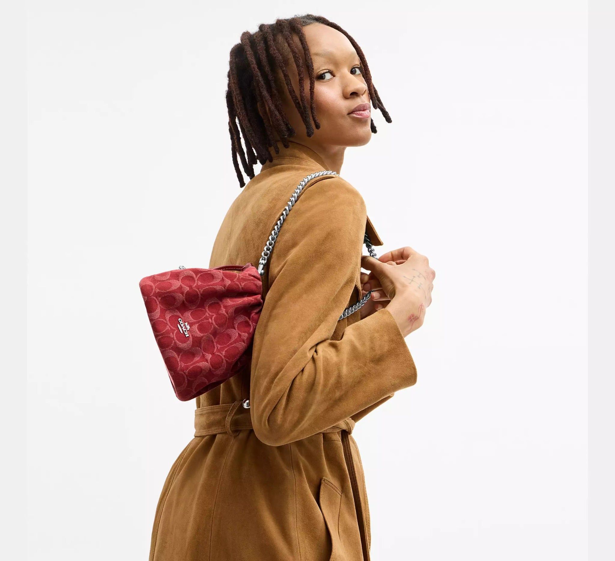  Túi Nữ Coach Faye Mini Drawstring Bag 'True Red' 