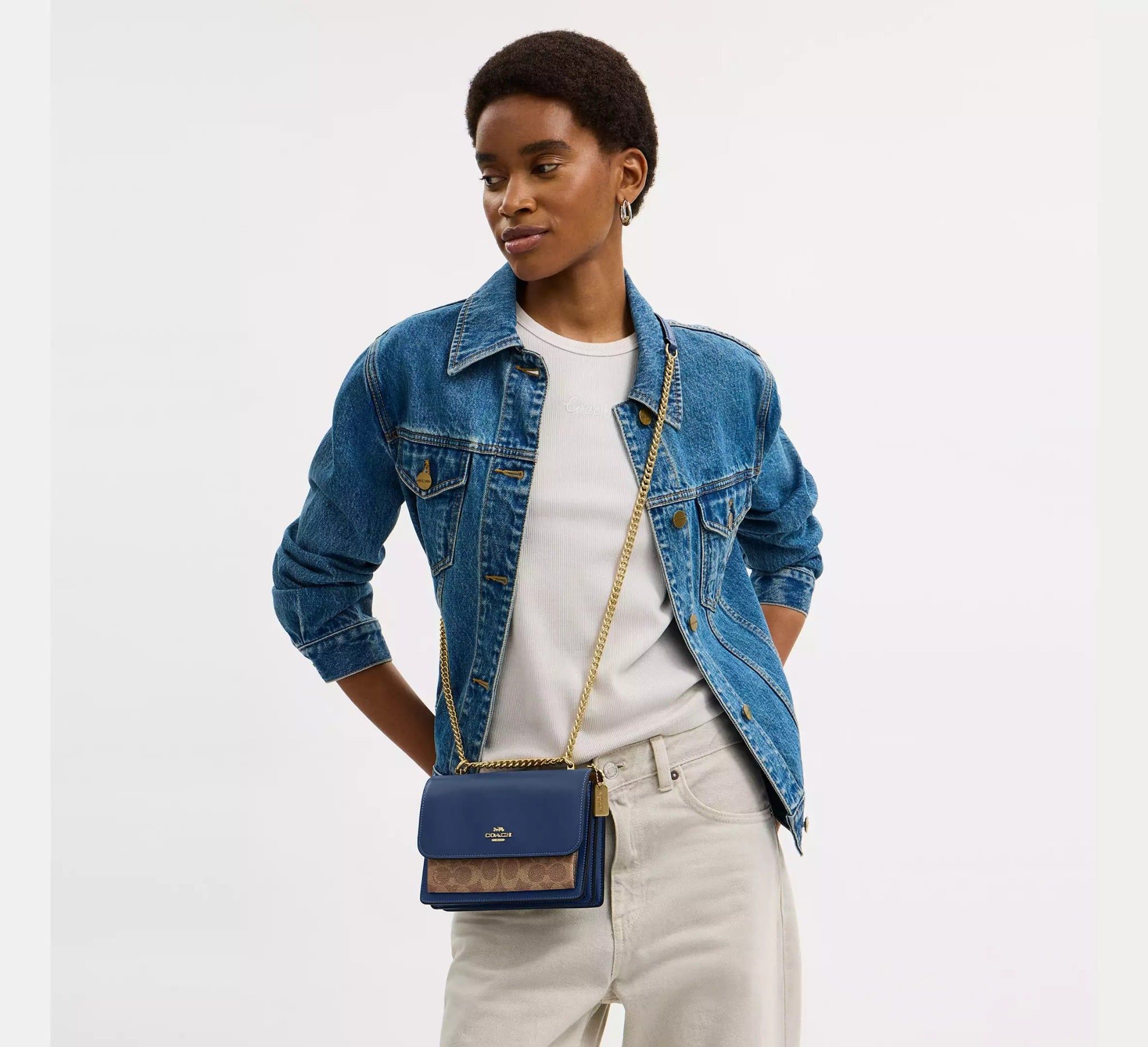  Túi Nữ Coach Mini Klare Crossbody Bag 'Blue Tan' 