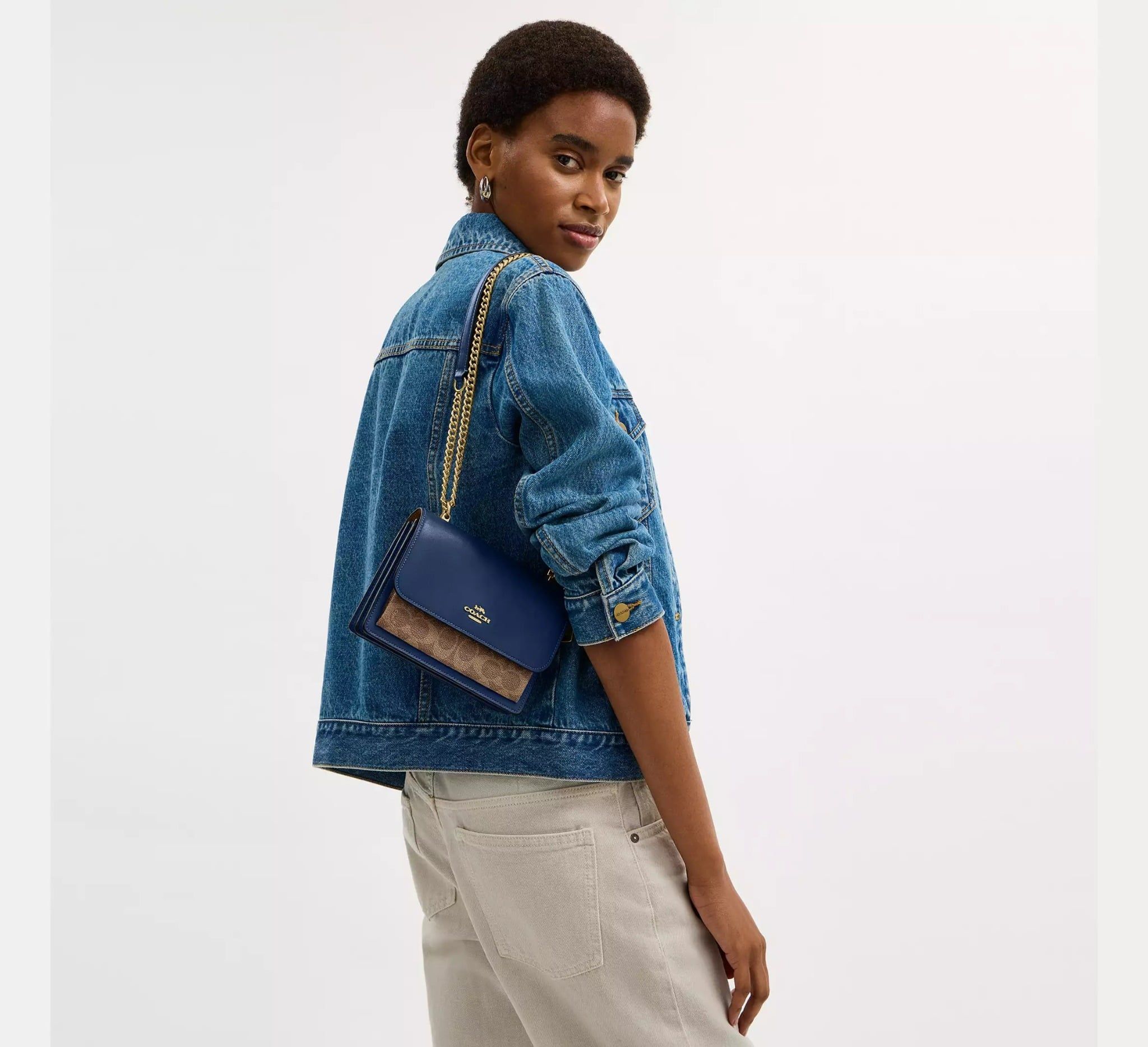  Túi Nữ Coach Mini Klare Crossbody Bag 'Blue Tan' 