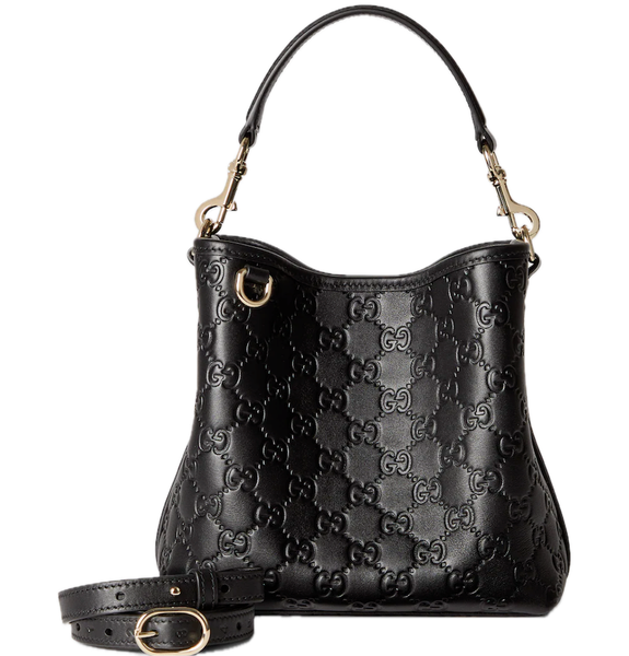  Túi Nữ Gucci Emblem Small Bucket Bag 'Black' 