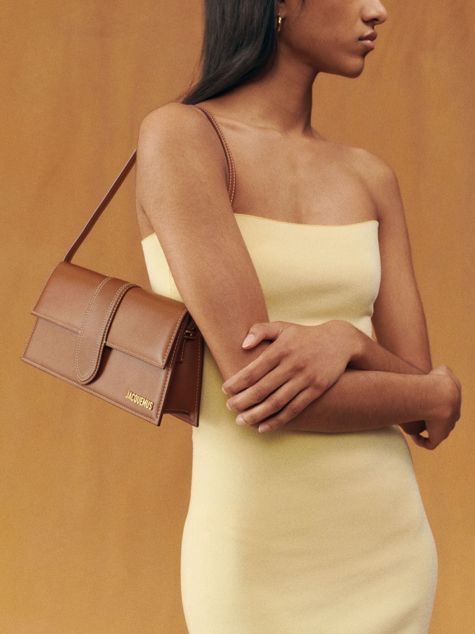  Túi Nữ Jacquemus The Long Bambino 'Brown' 