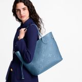 Túi Nữ Louis Vuitton Neverfull MM Tote Bag 'Bleu Jean' 