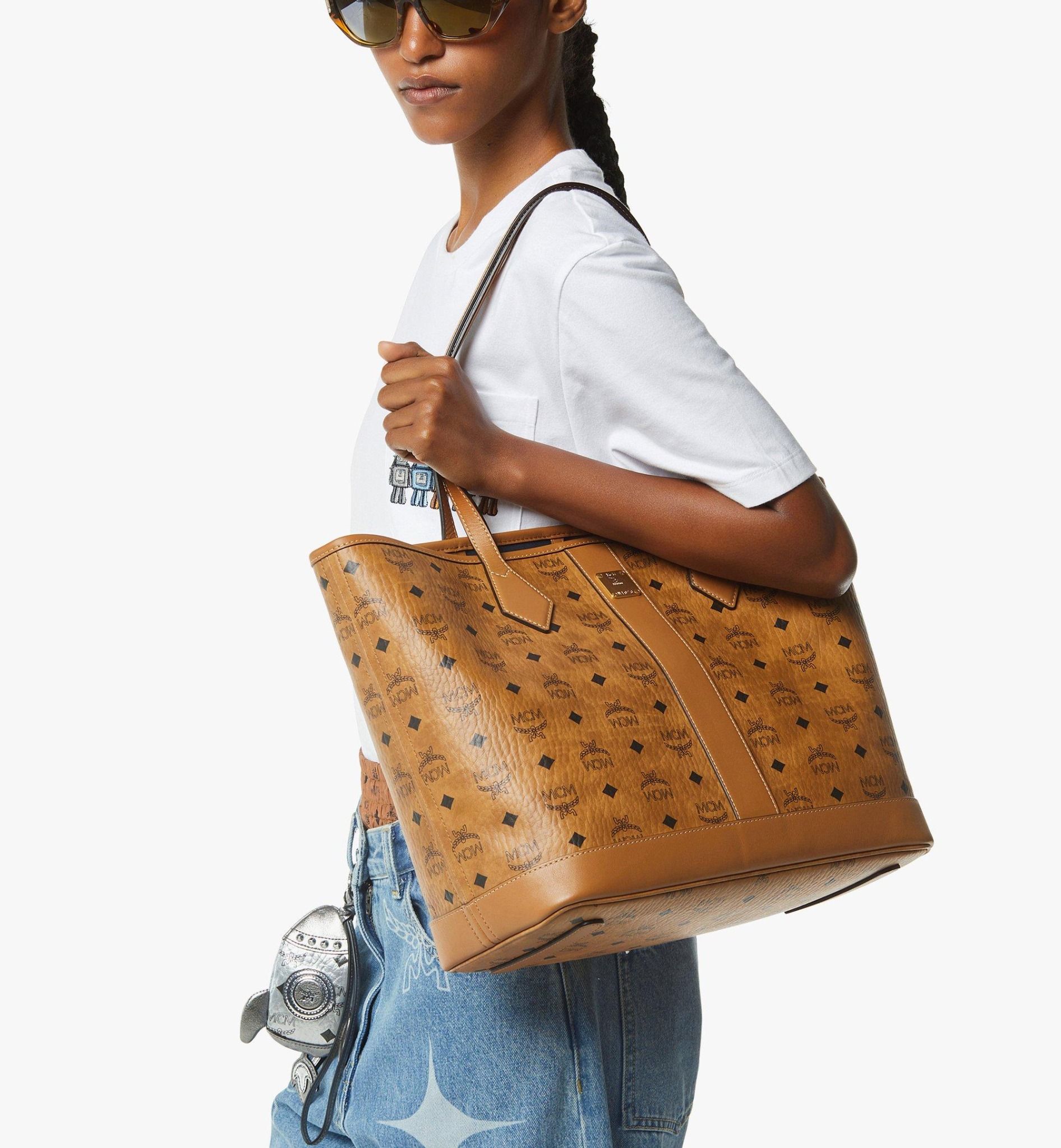  Túi Nữ MCM New Liz Medium Shopper Bag 'Cognac' 