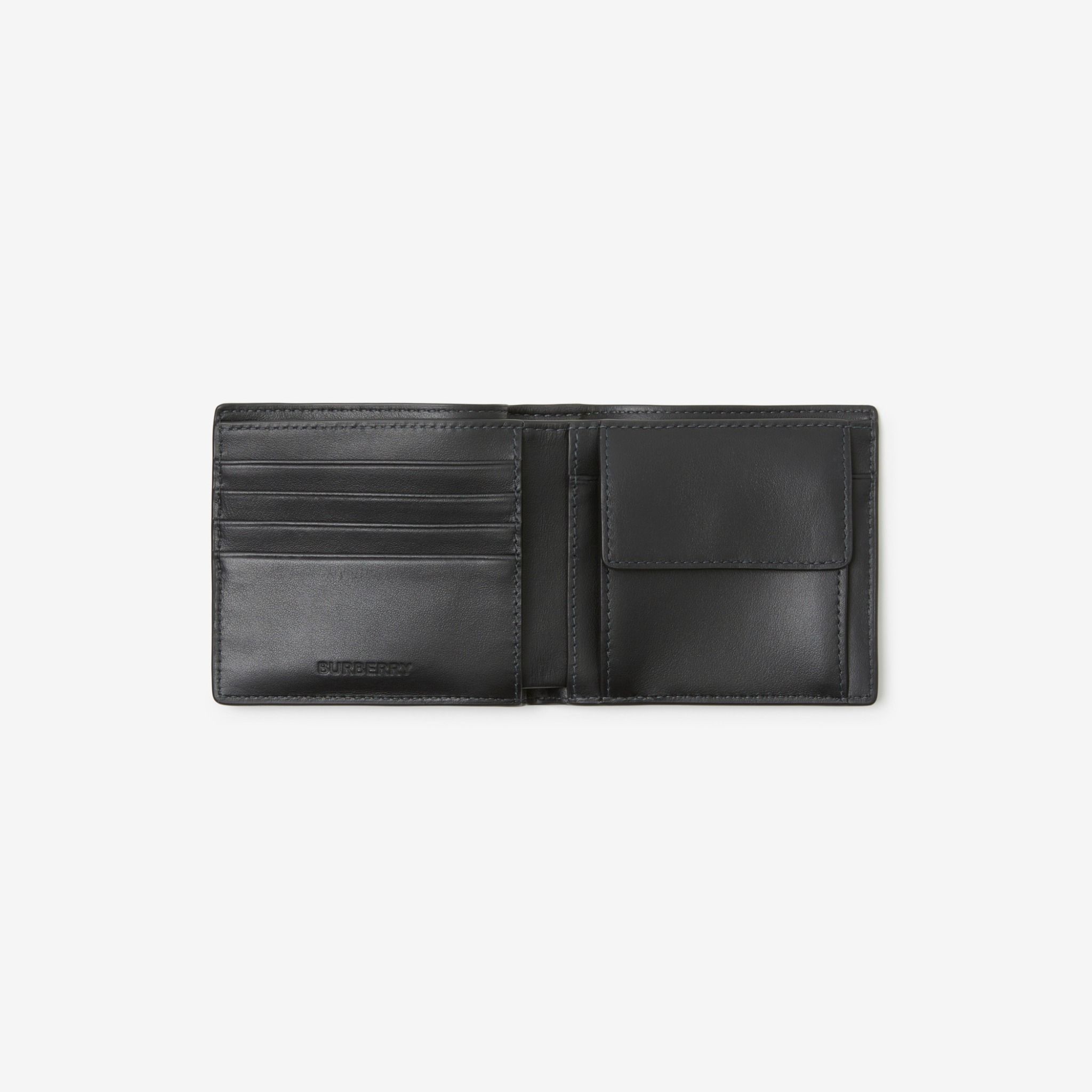  Ví Nam Burberry Check Slim Bifold Wallet 'Charcoal' 