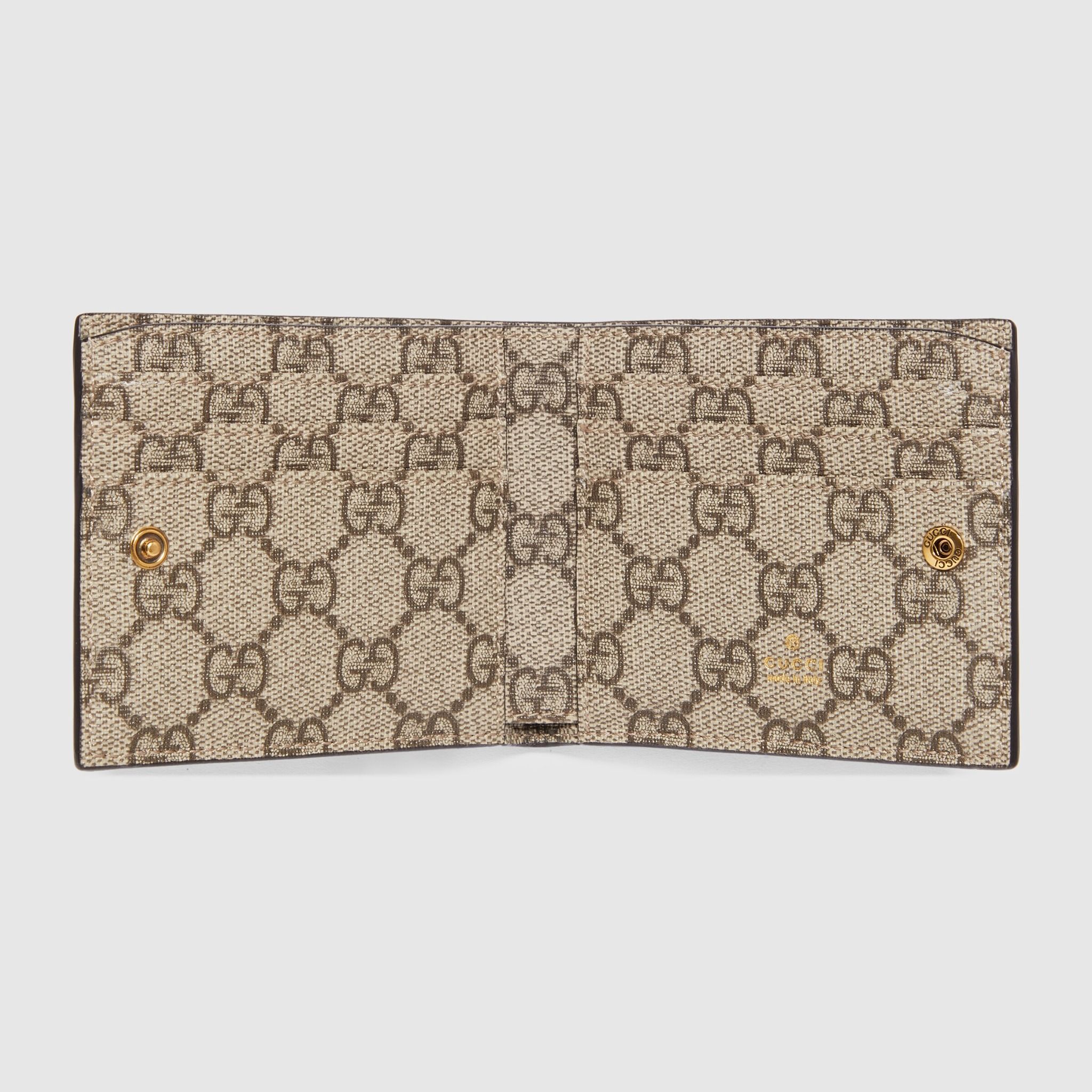  Ví Nam Gucci Mini GG Canvas Wallet 'Green' 