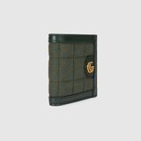  Ví Nam Gucci Mini GG Canvas Wallet 'Green' 