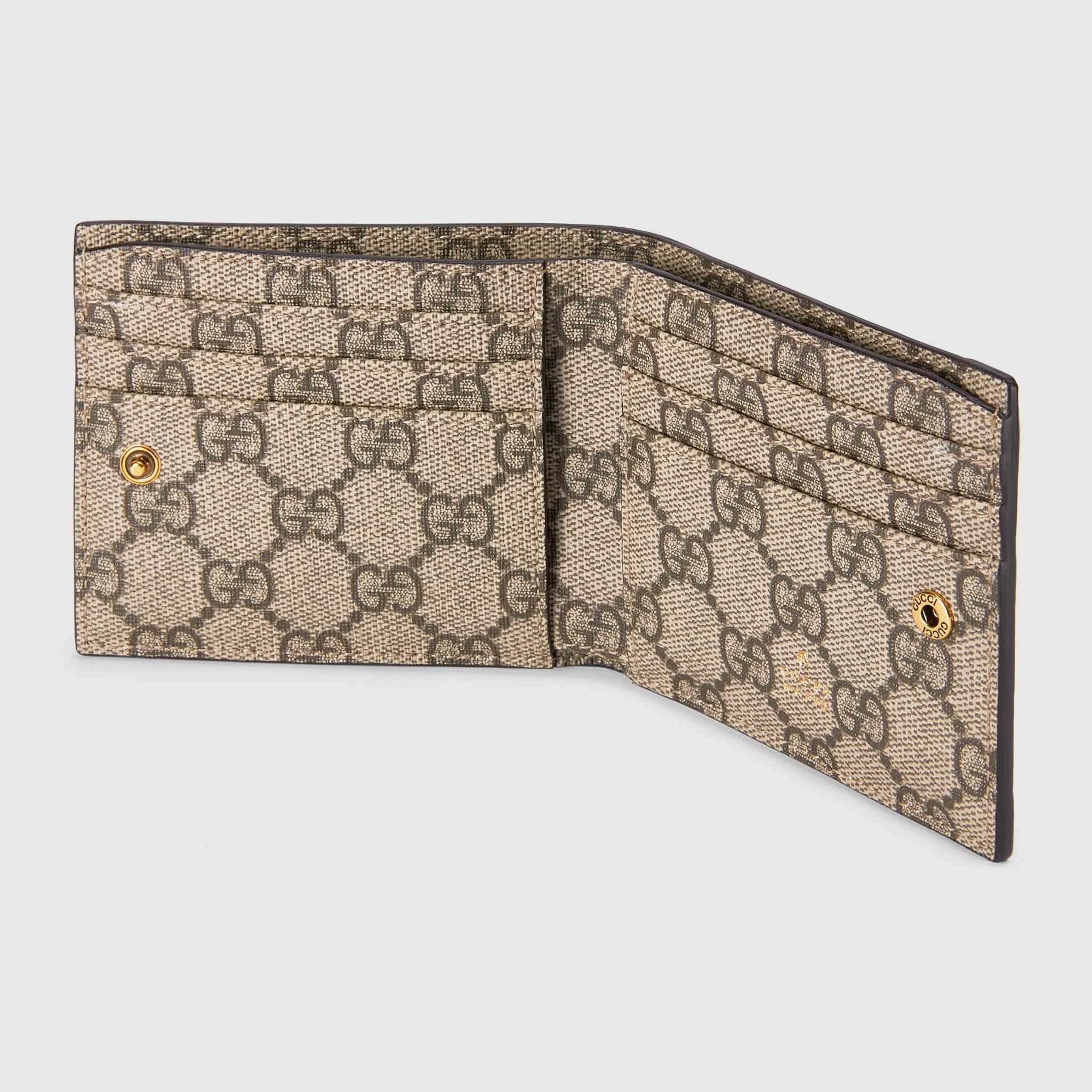  Ví Nam Gucci Mini GG Canvas Wallet 'Green' 