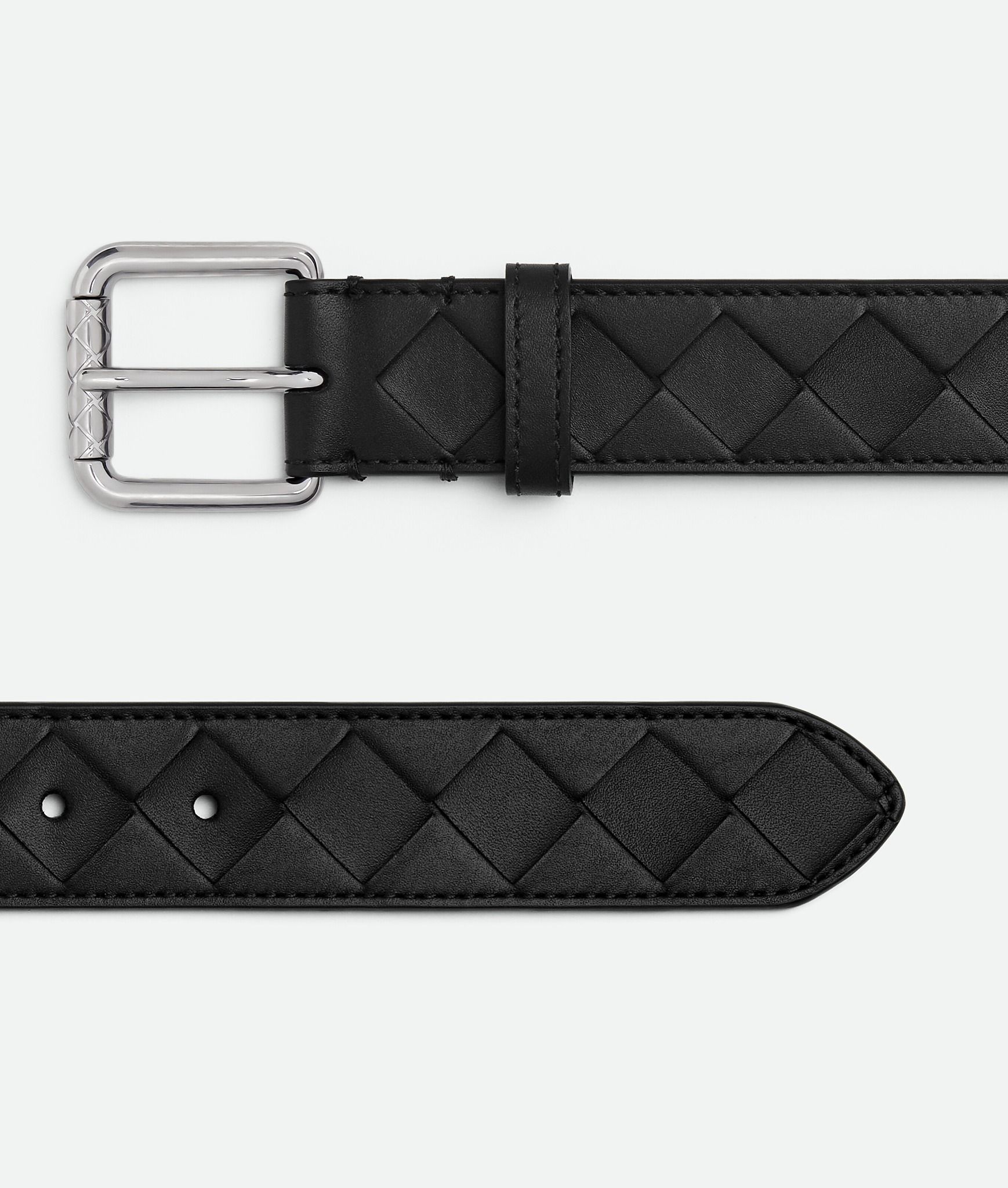  Thắt Lưng Nam Bottega Veneta Intrecciato Belt 'Black' 