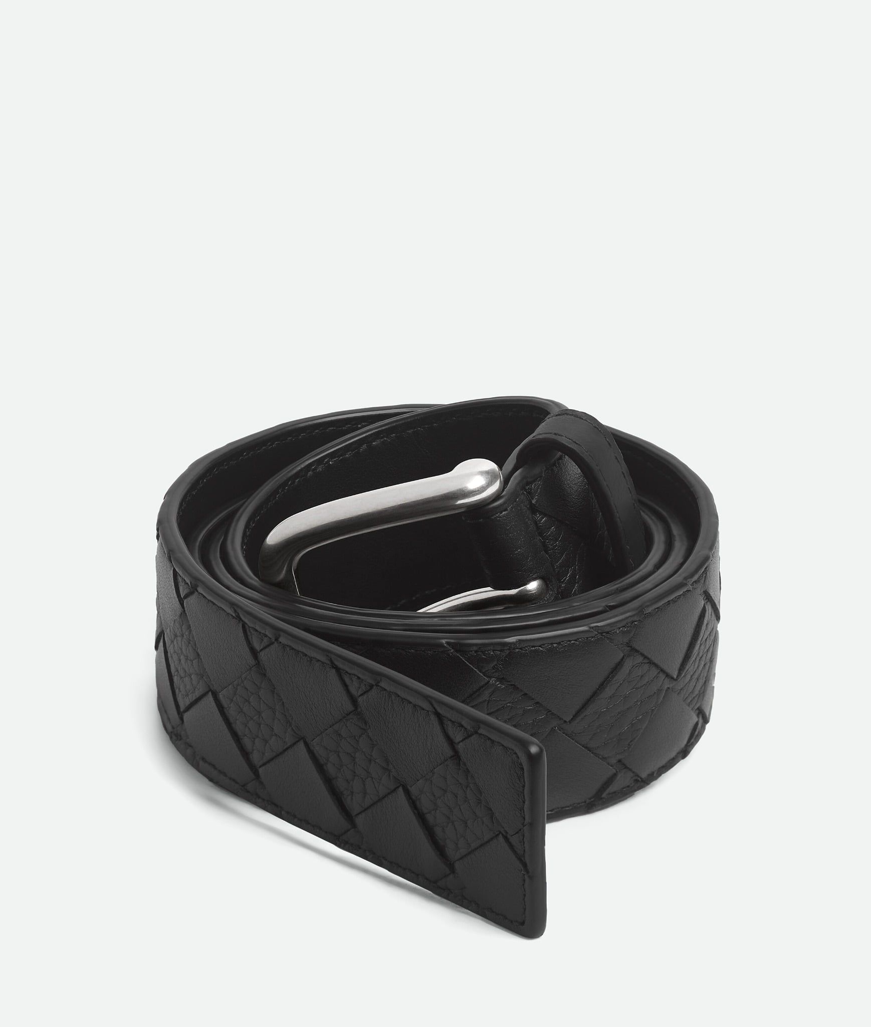  Thắt Lưng Nam Bottega Veneta Intrecciato Belt 'Black' 