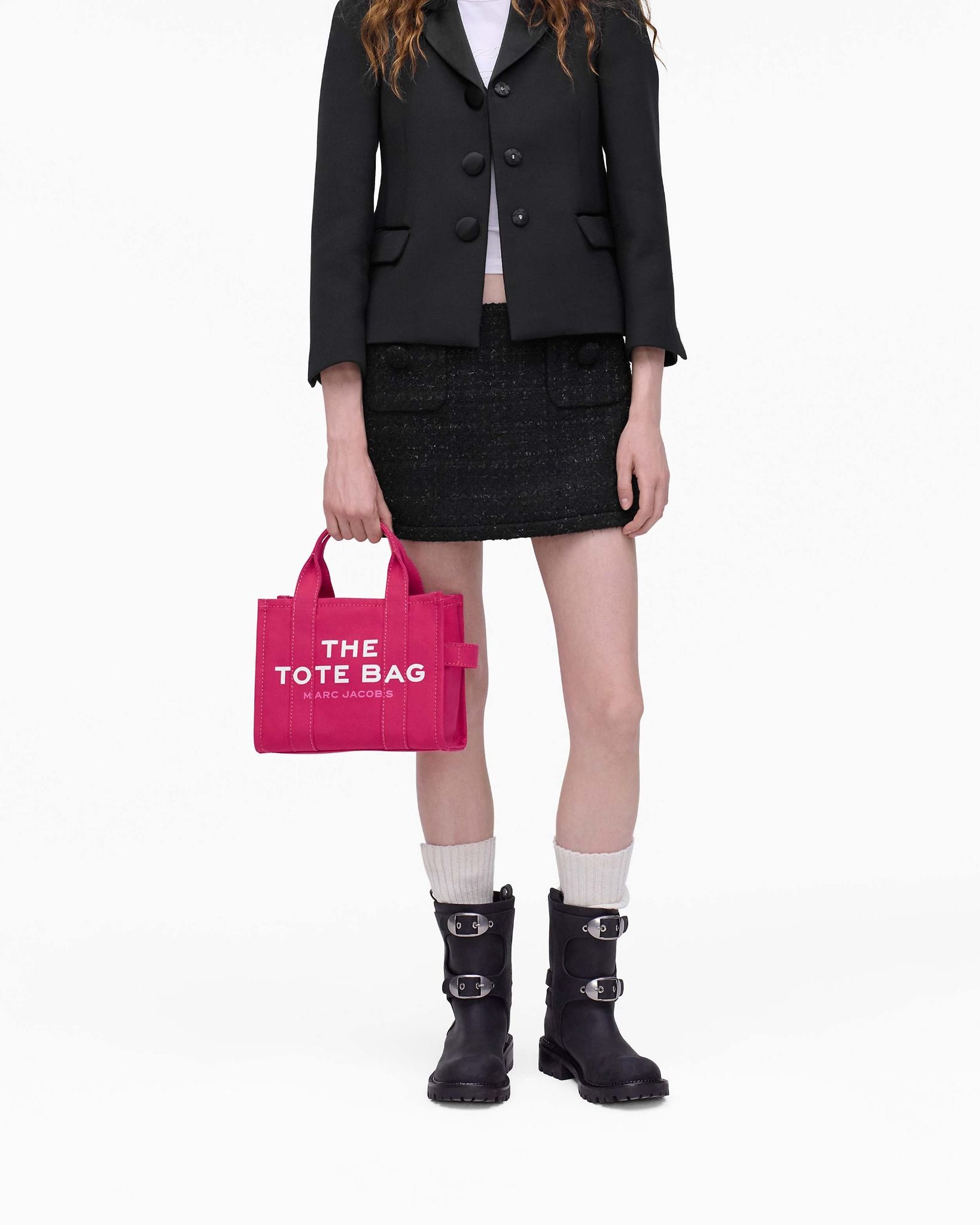  Túi Nữ Marc Jacobs Canvas Small Tote Bag 'Raspberry Pink' 