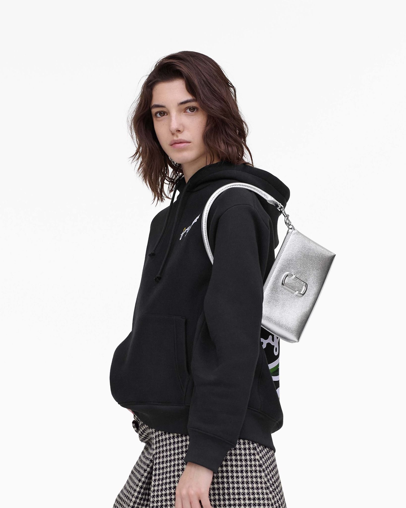  Túi Nữ Marc Jacobs Convertible Shoulder Bag 'Silver' 