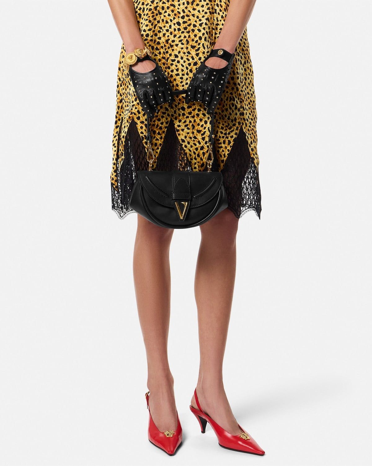  Túi Nữ Versace Virtus Small Shoulder Bag 'Black' 