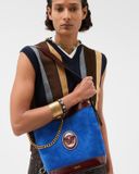  Túi Versace Pivot Small Suede Bucket Bag 'Blue' 