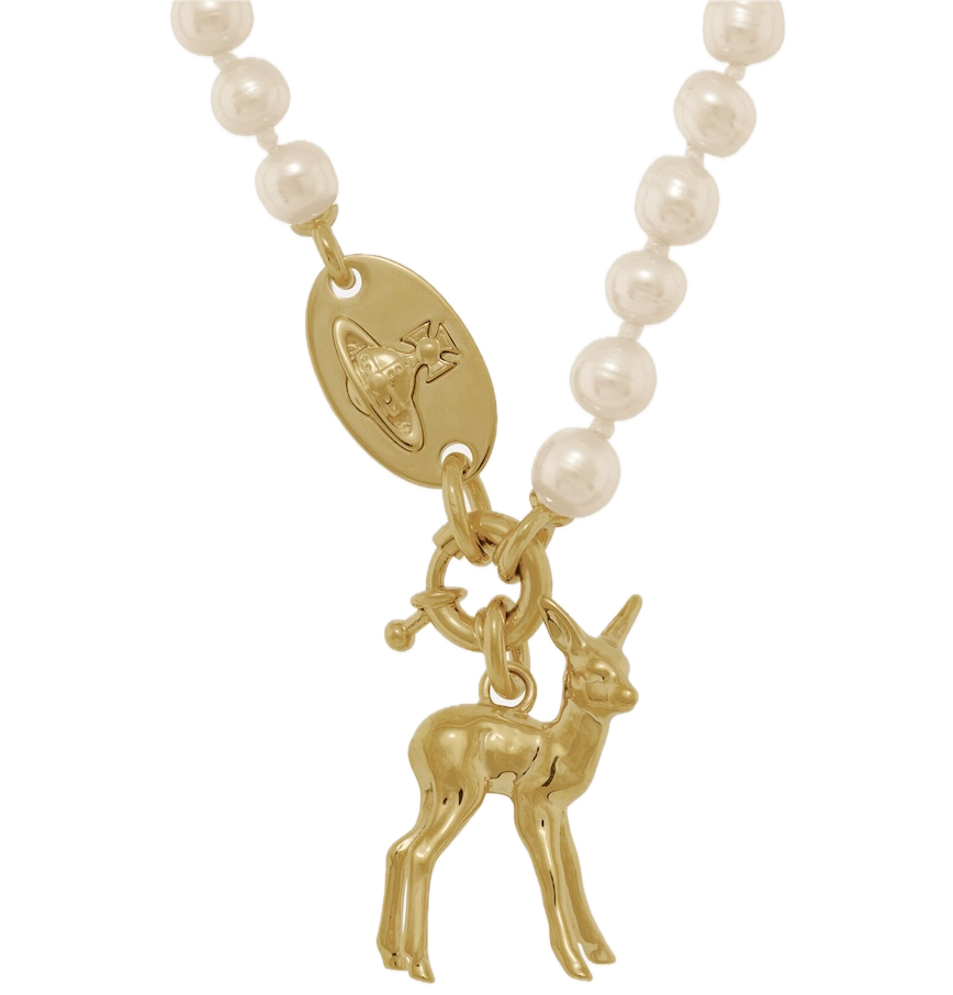  Vòng Cổ Nữ Vivienne Westwood Monette Small Pearl 'Gold' 