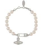  Vòng Tay Nữ Vivienne Westwood Lucrece Pearl 'Silver' 