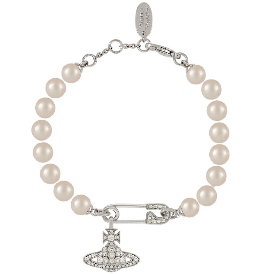  Vòng Tay Nữ Vivienne Westwood Lucrece Pearl 'Silver' 
