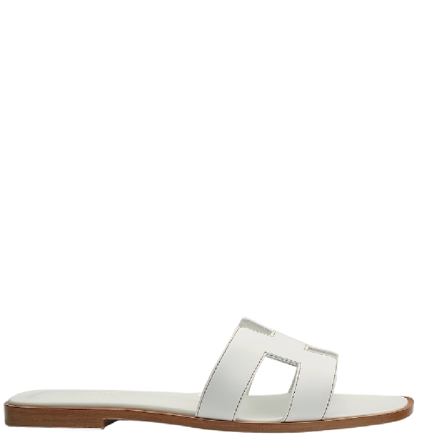  Dép Nữ Hermes Oran Sandal 'Blanc' 