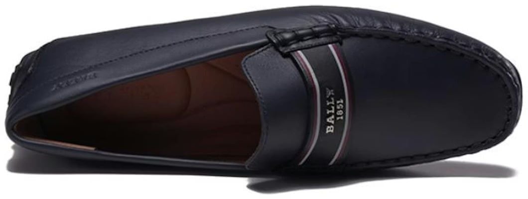  Giày Nam Bally Moccasin Leather 'Navy' 