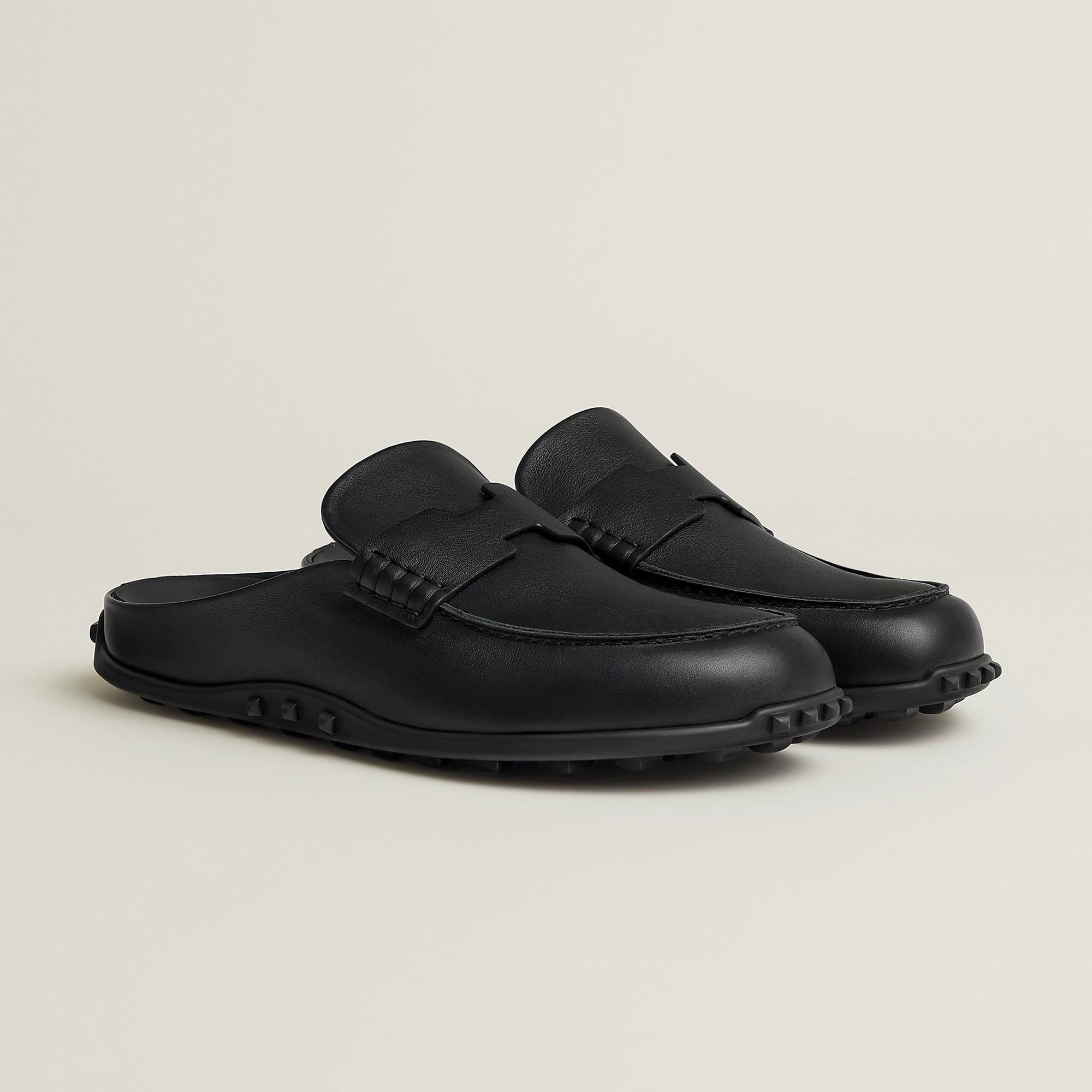  Giày Nam Hermes Mix Mule 'Noir' 