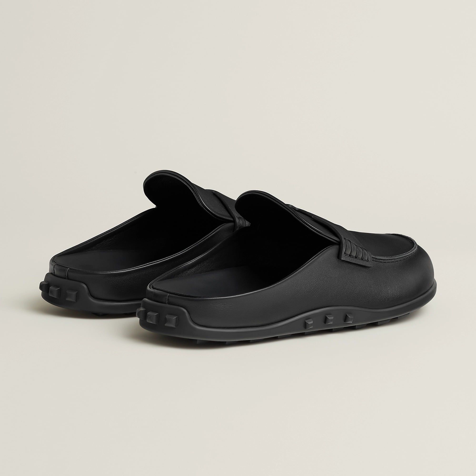  Giày Nam Hermes Mix Mule 'Noir' 