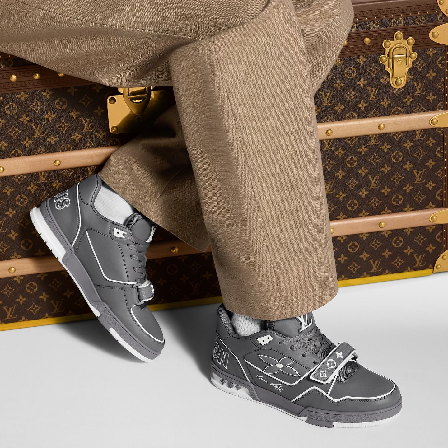  Giày Nam Louis Vuitton LV Trainer 'Grey' 