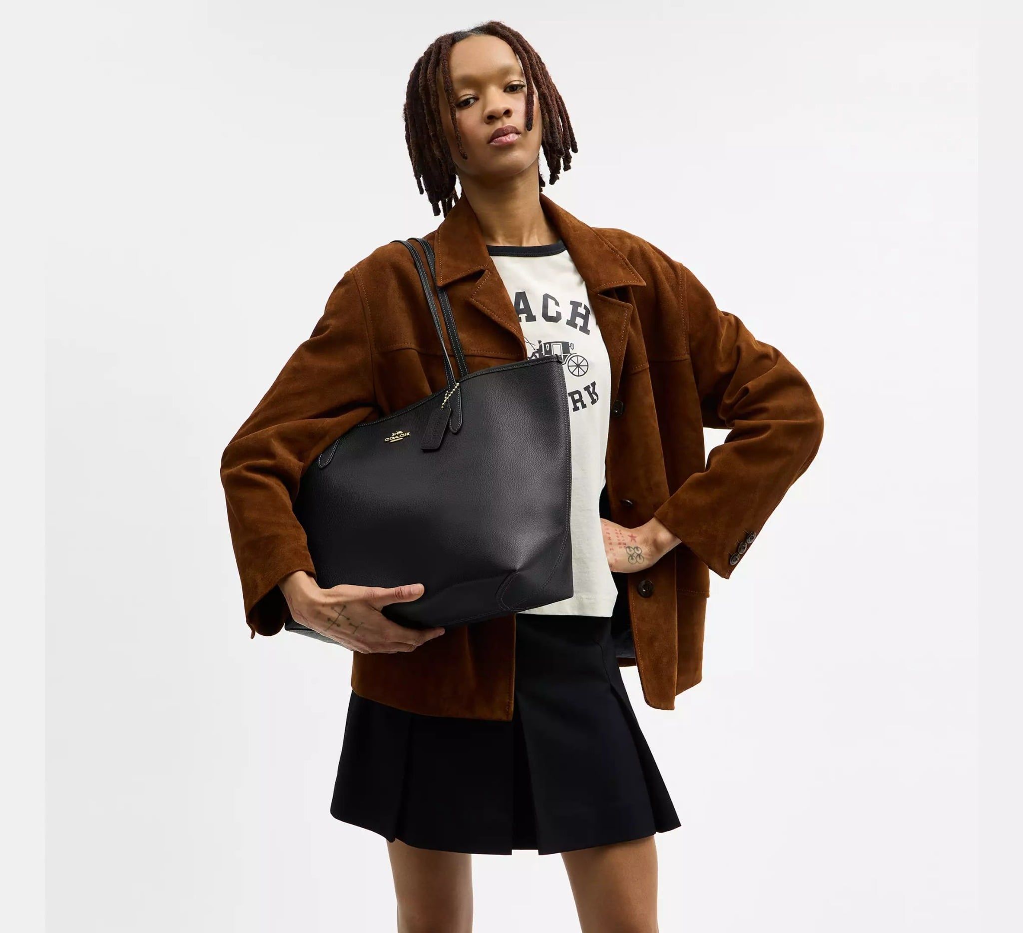  Túi Nữ Coach City Tote Bag 'Black' 