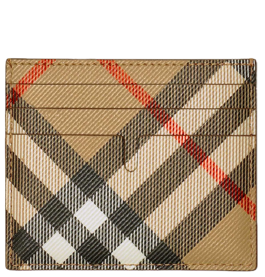  Ví Burberry Tall Check Card Case 'Sand' 