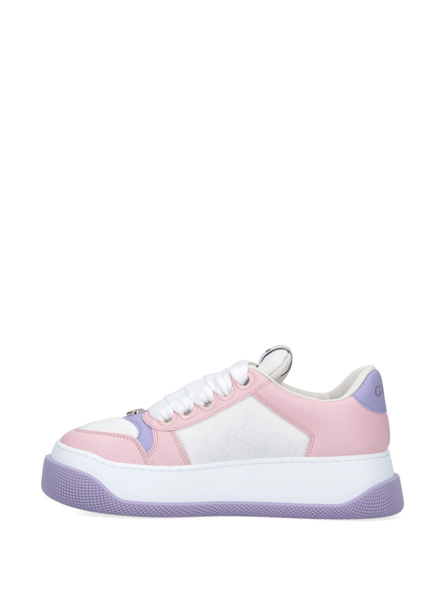  Giày Nữ Gucci Leather Colorblock Pattern Baskets Screener 'Multicolor' 