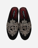  Giày Nam Dolce & Gabbana Crown Embroidered Club 'Black' 