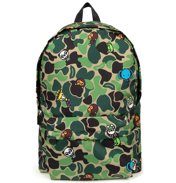  Balo Bape Baby Milo Friends Camo Large Backpack 'Green' 