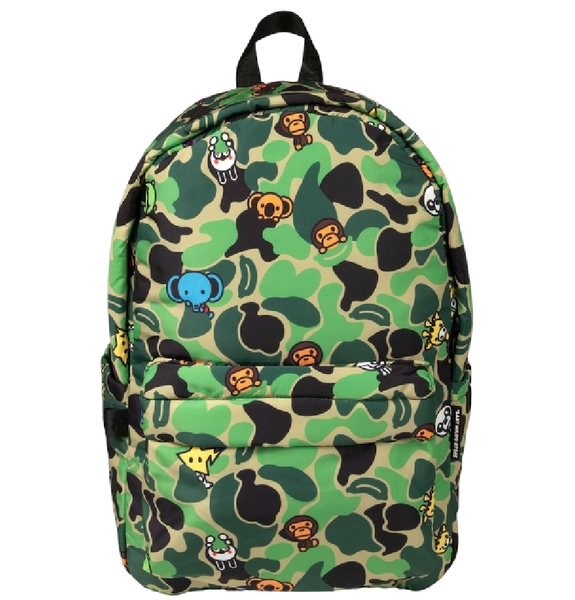  Balo Bape Baby Milo Friends Camo Large Backpack 'Green' 