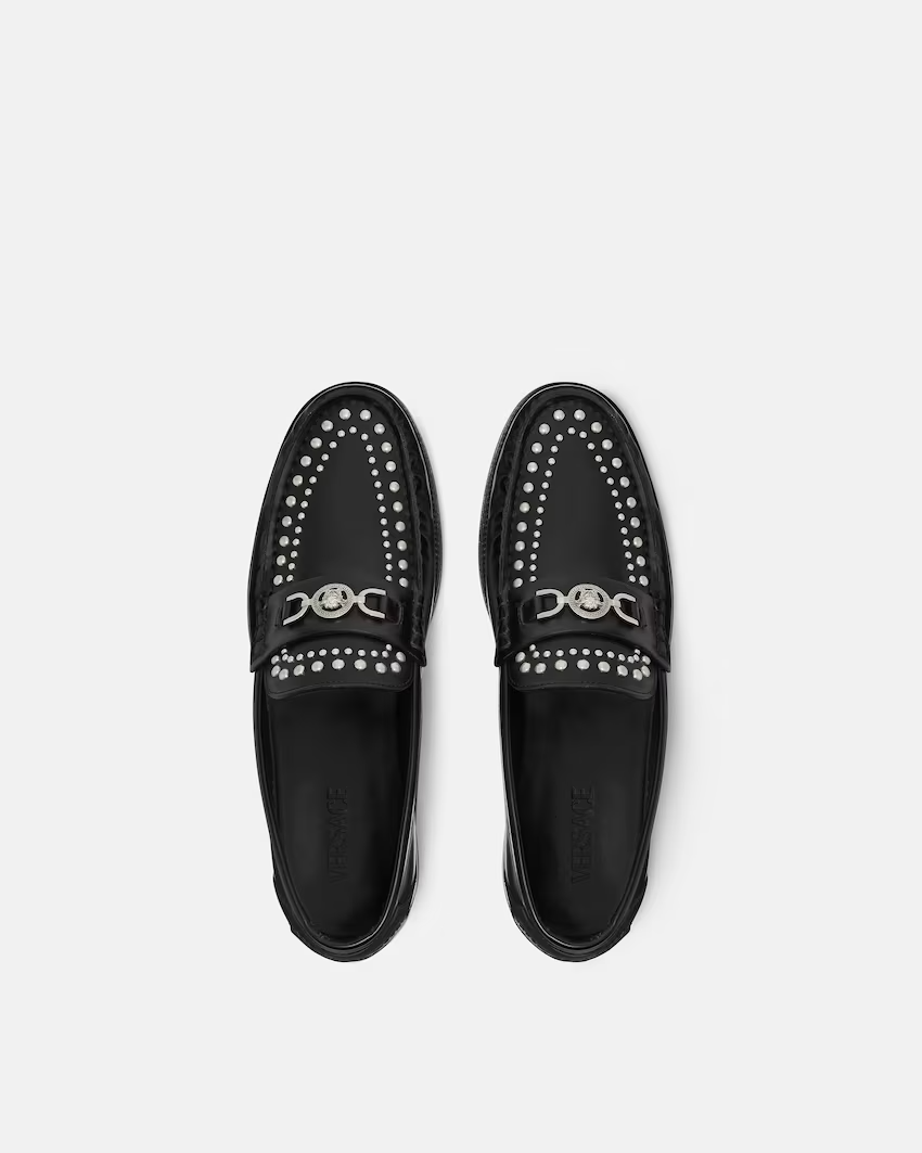  Giày Nam Versace Medusa '95 Embellished Loafers 'Black' 