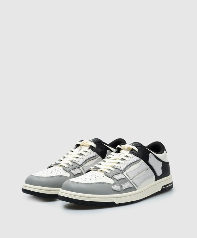  Giày Nam Amiri Chunky Skel Top Low 'Black White Grey' 