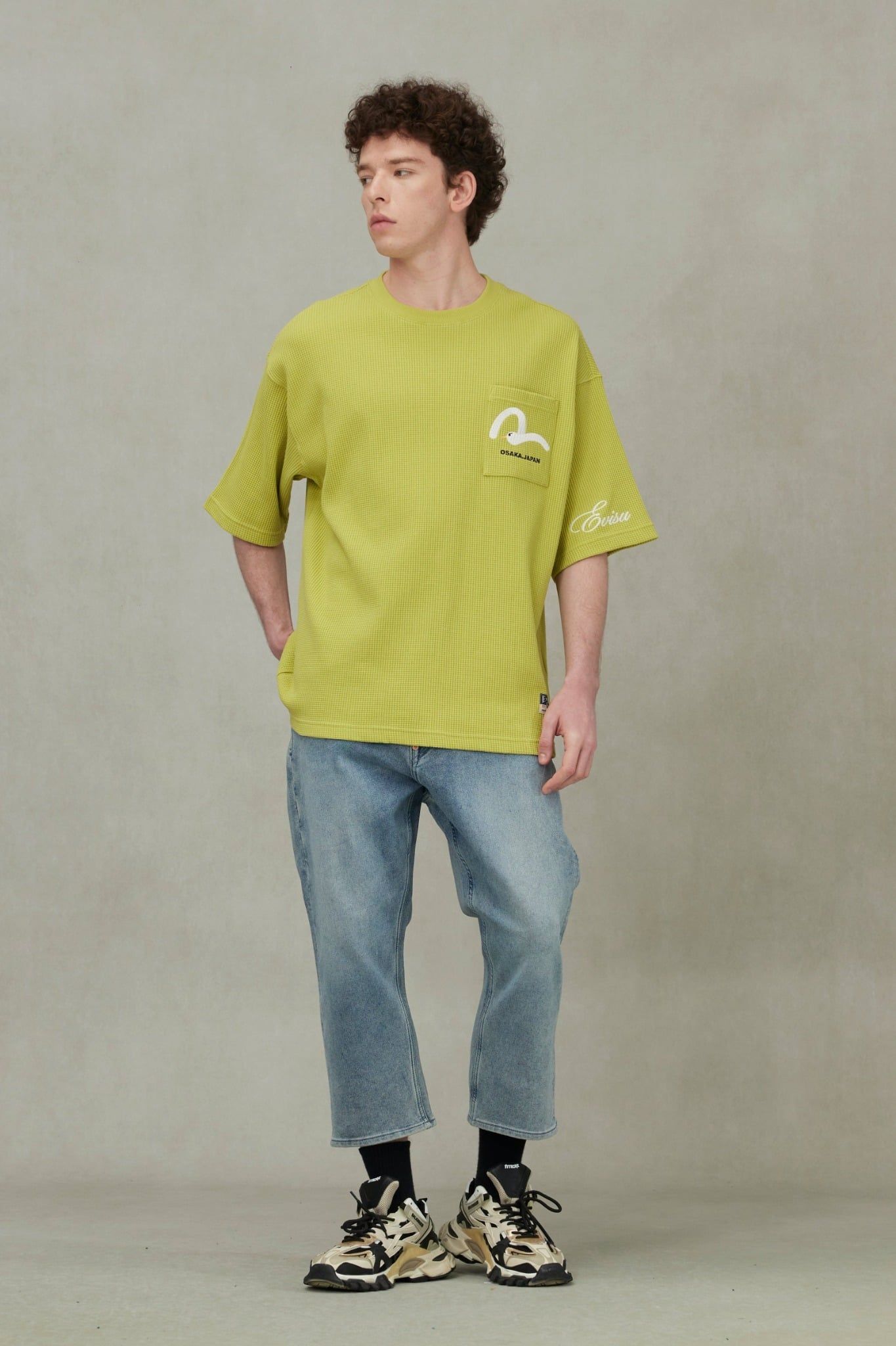  Quần Evisu Artistic Brush Daicock Print Jeans 'Indigo' 