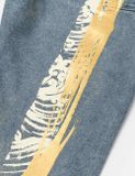  Quần Evisu Artistic Brush Daicock Print Jeans 'Indigo' 